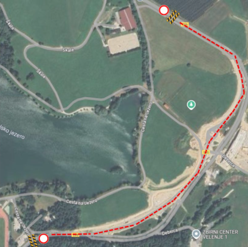 Obvestilo o zapori ceste Velenje - Škale in zaprtju Zbirnega centra Velenje