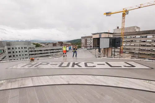 TVS: Heliport ljubljanskega UKC zaprt zaradi gradnje infekcijske klinike