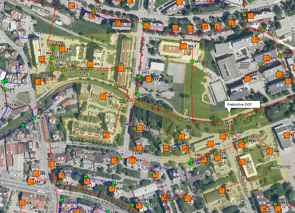 Obvestilo o prekinitvi dobave toplotne energije - Prešernova cesta in Cesta talcev