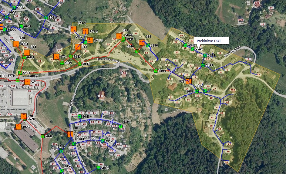 Obvestilo o prekinitvi dobave toplotne energije - območje KS Gorica