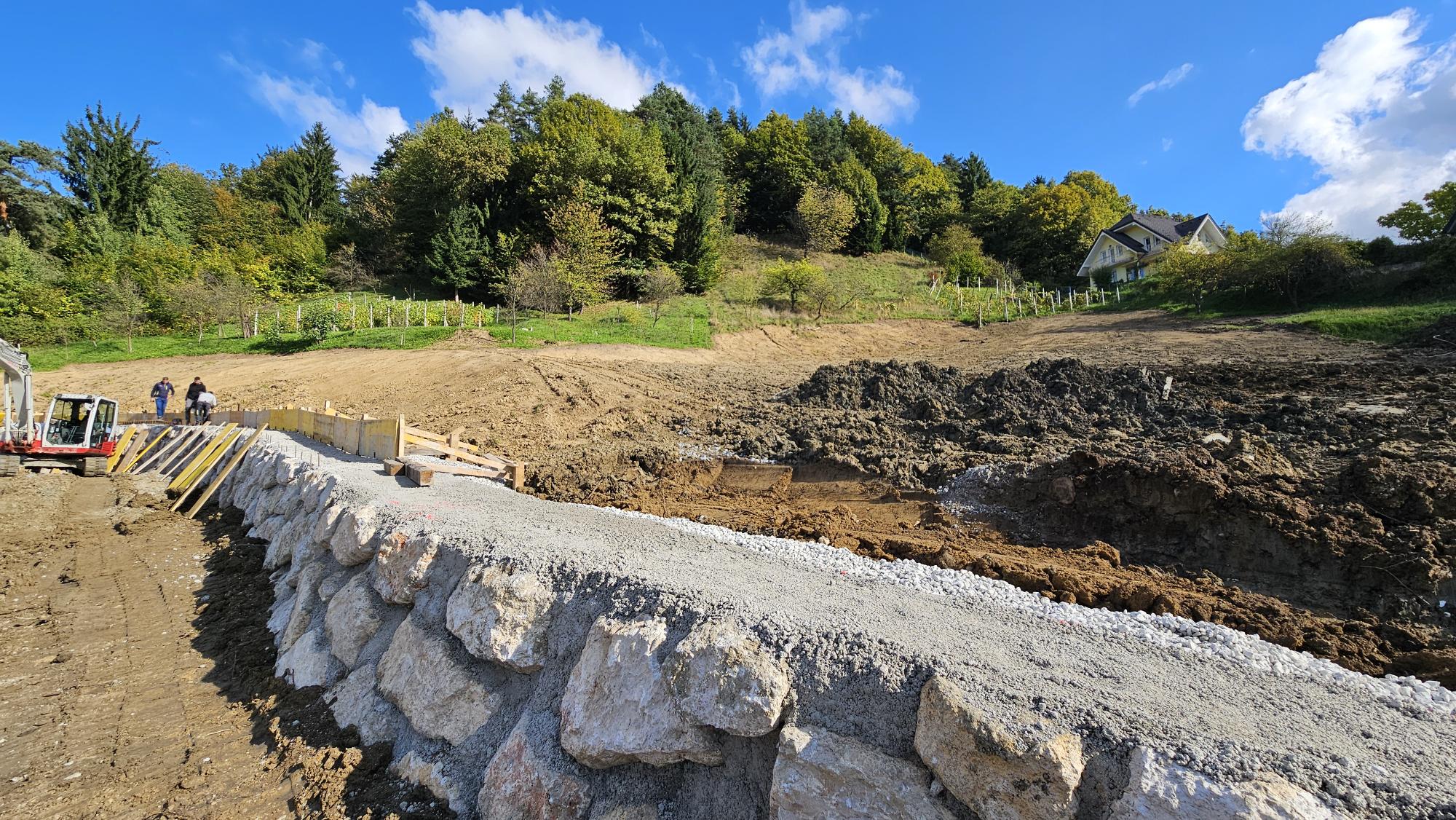 Sanacija plazu pod hišo Obronek–Štruc v KS Šentilj v polnem teku