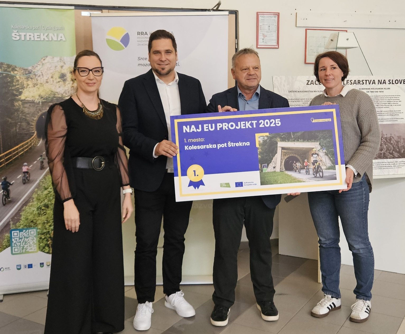 V Mislinji je včeraj potekala slovesna podelitev plakete Štrekni, prejemnici naziva Naj EU projekt 2025