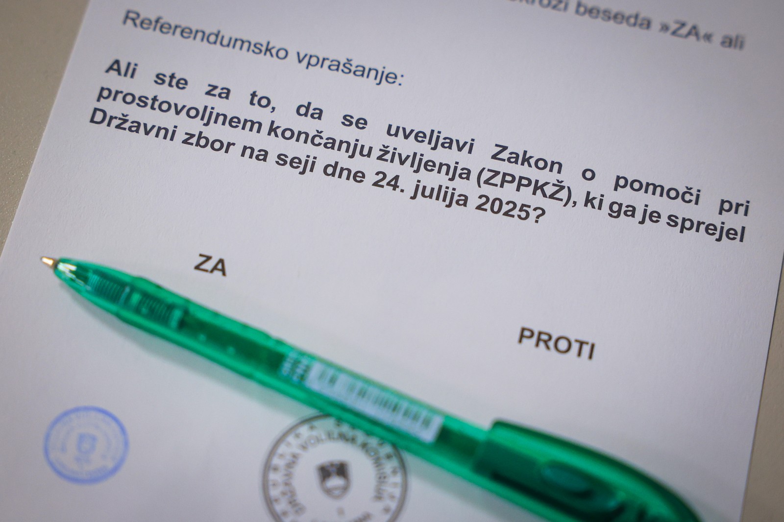 Zakon o pomoči pri prostovoljnem končanju življenja na referendumu padel
